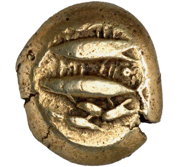 Münze aus der antiken griechischen Stadt Kyzikos