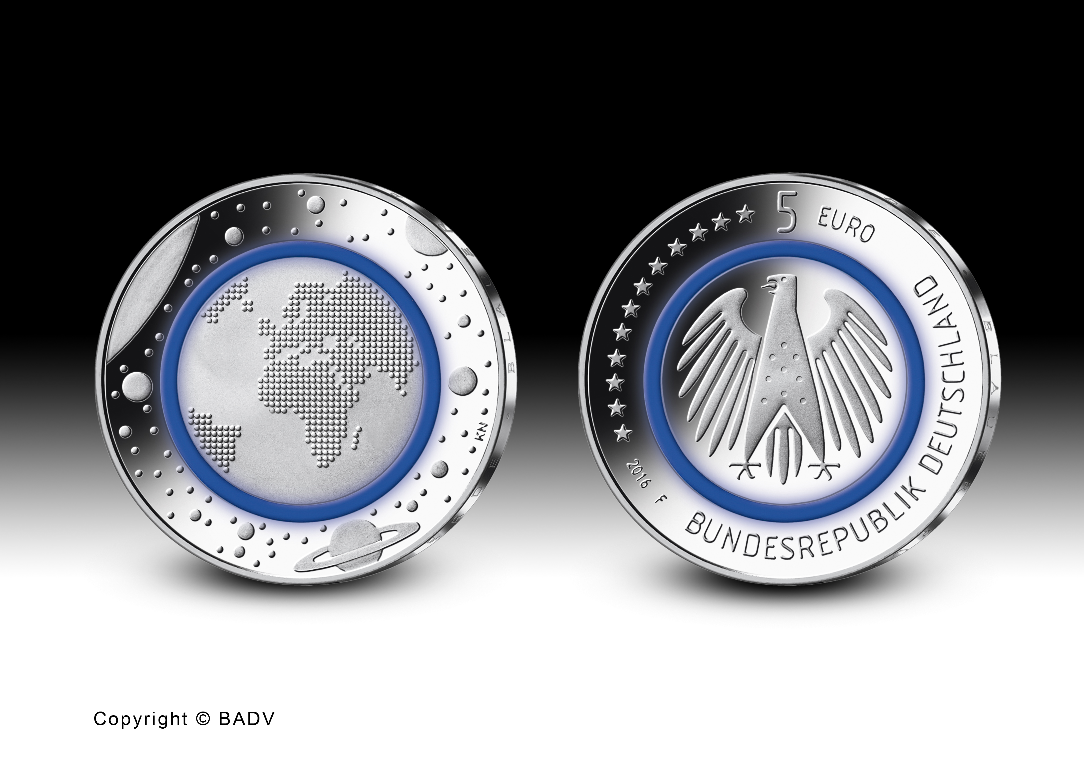 Die 5-Euro-Sammlermünze 2016 „Planet Erde“