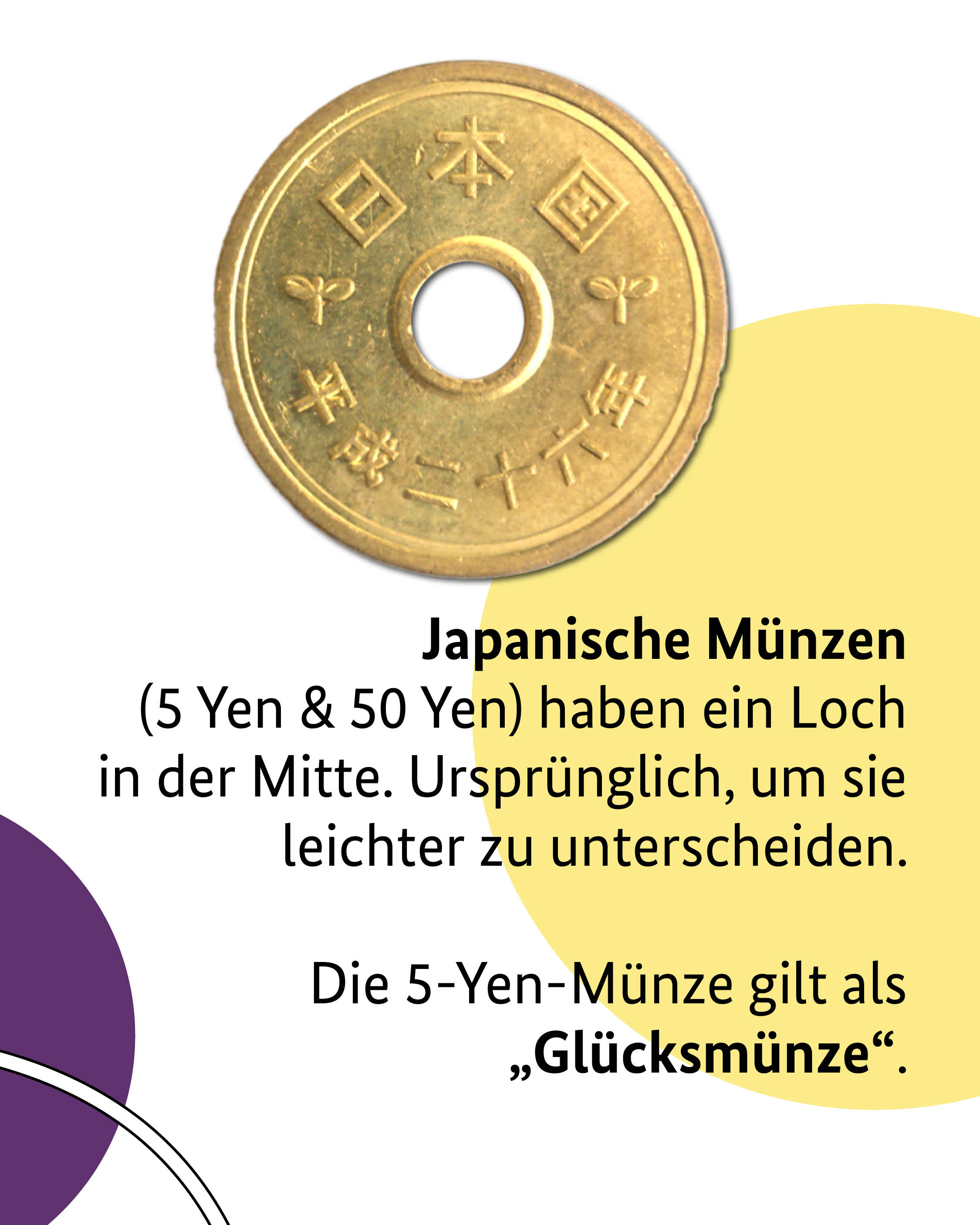 Münzen mit Loch 2 Japanische Münzen