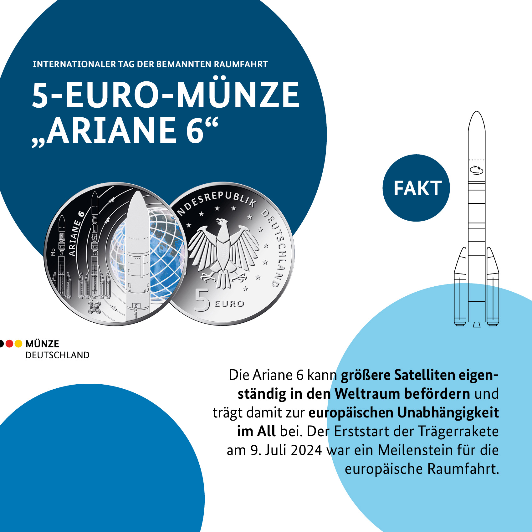 5-Euro-Münze Ariane 6