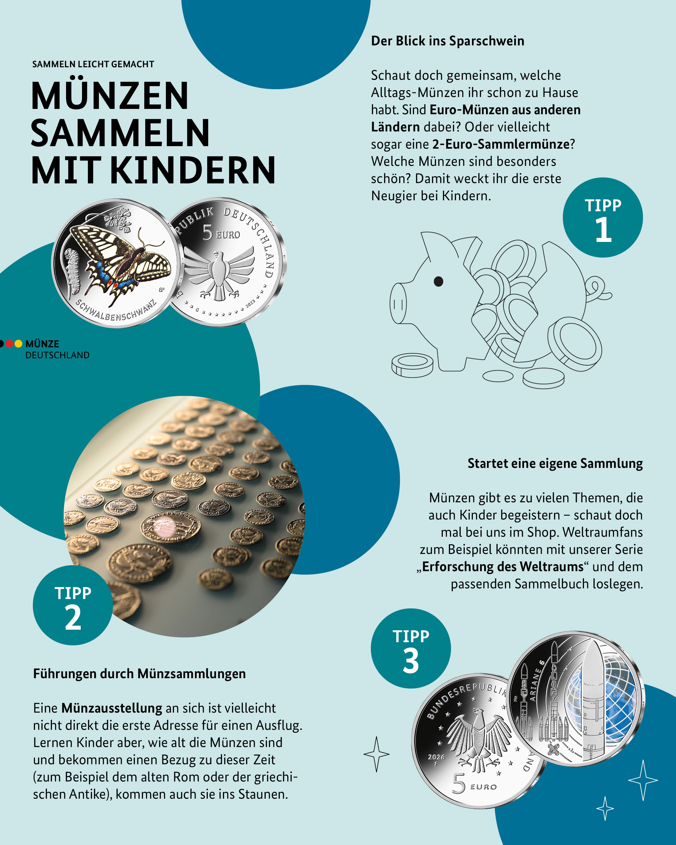 Münzen sammeln mit Kindern