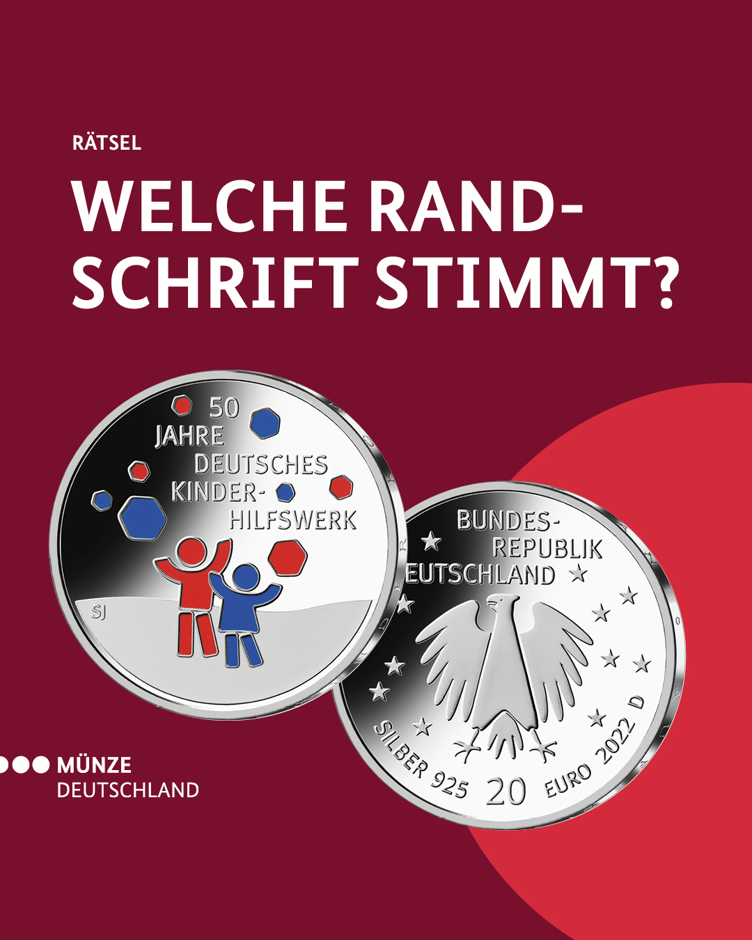 Welche Randschrift stimmt?