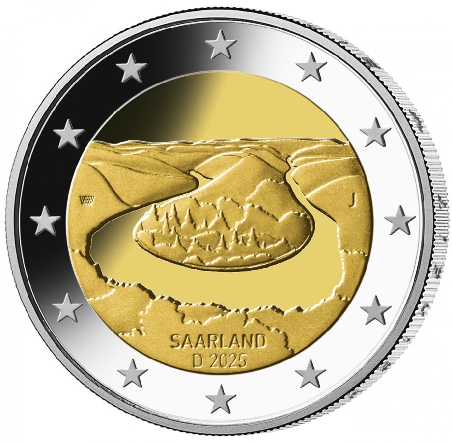 Die 2-Euro-Gedenkmünze „Saarland“ aus der Serie „Bundesländer II“