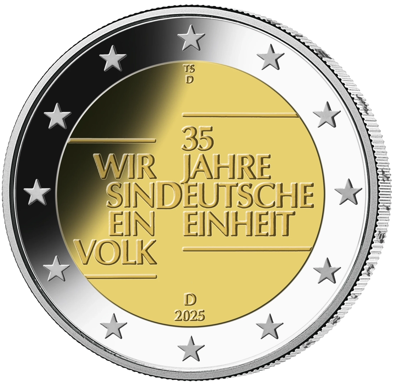 Die 2-Euro-Gedenkmünze „35 Jahre Deutsche Einheit“