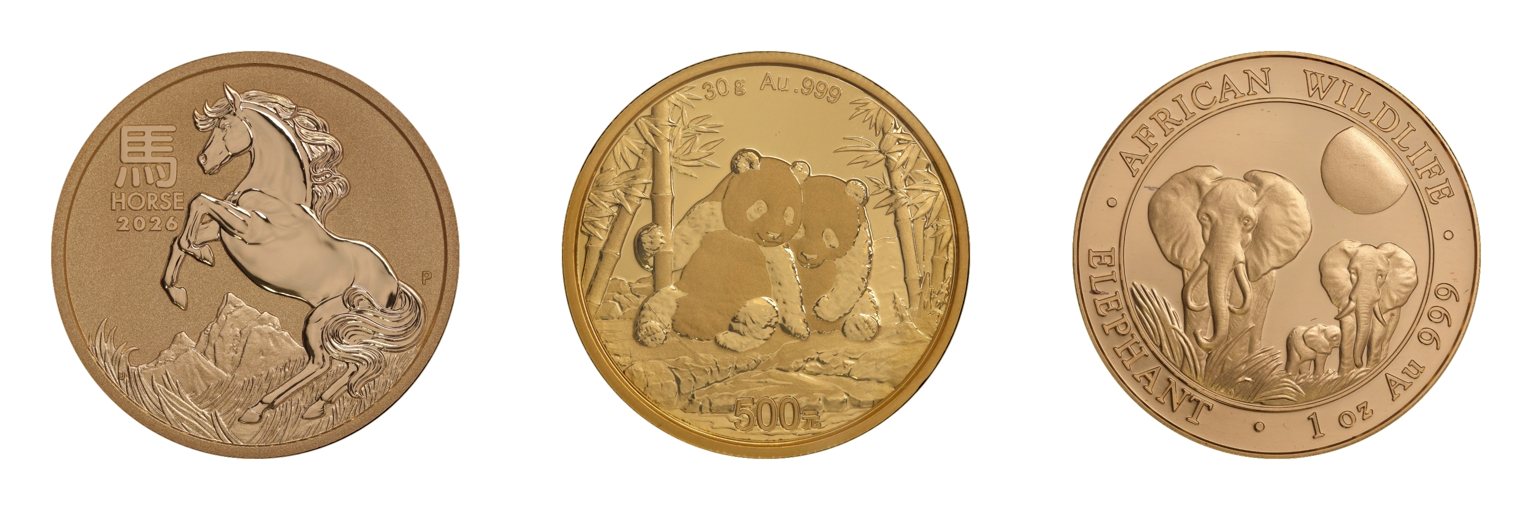 Anlagemünzen mit Sammlerwert: Lunar (Australien), Panda (China) oder African Wildlife (Somalia) - diese drei Investment-Münzen begeistern auch Sammler durch ihre jährlich wechselnden Motive.