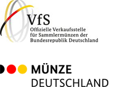 Logos der Offiziellen Verkaufsstelle für Sammlermünzen und der Münze Deutschland