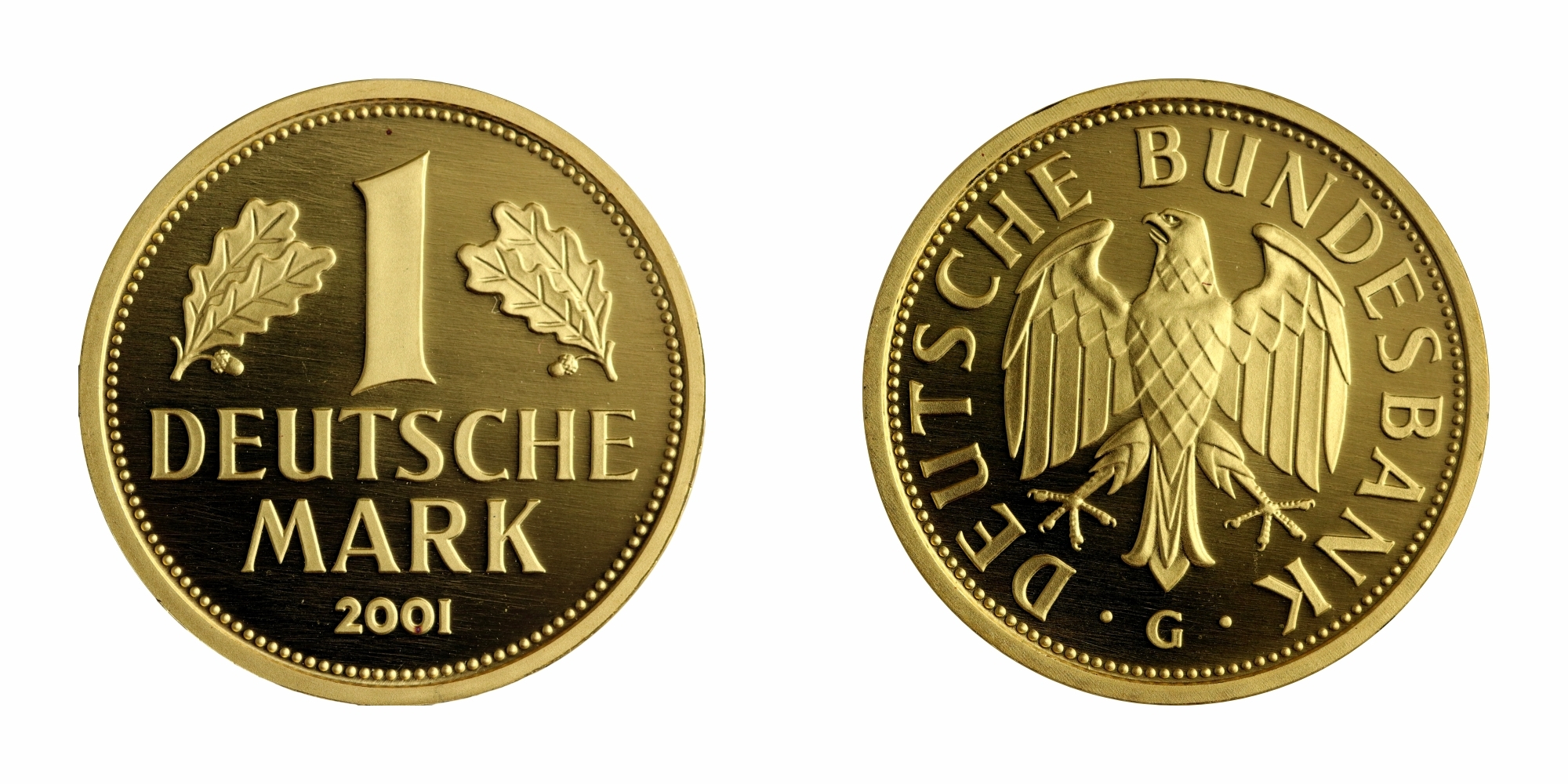 Die Deutsche Mark in Gold – klares Design und wertvolles Material