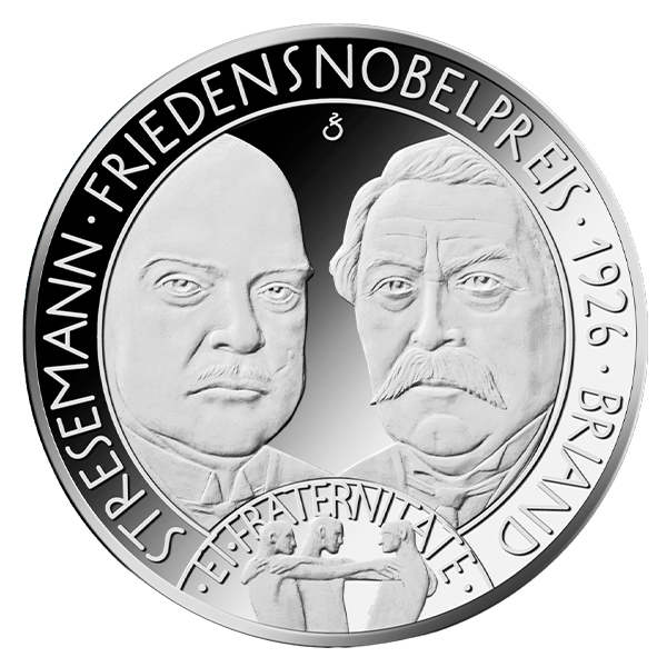 35-Euro-Silbermünze "Friedensnobelpreis für Gustav Stresemann und Aristide Briand"
