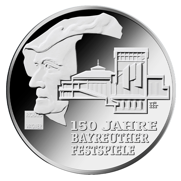 35-Euro-Silbermünze "150 Jahre Richard-Wagner-Festspiele Bayreuth"