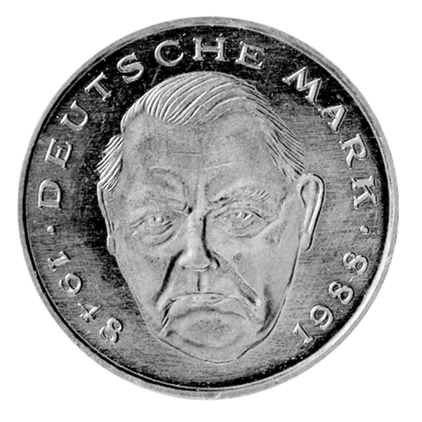 2-DM-Umlaufmünze Ludwig Erhard