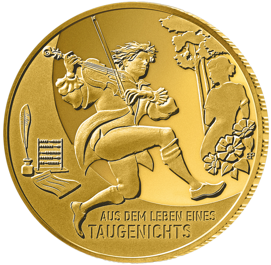 100-Euro-Goldmünze 2025 "Aus dem Leben eines Taugenichts"                                            