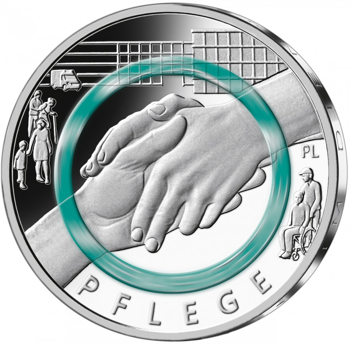 10-Euro-Polymerring-Sammlermünze 2022 "Pflege"                                                       