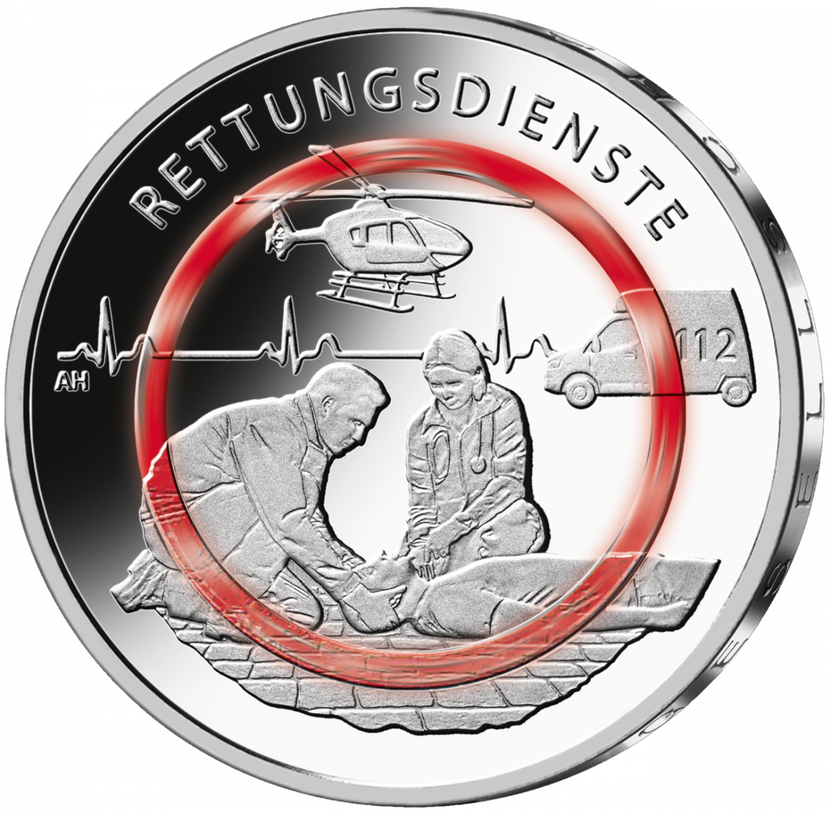 10-Euro-Polymerring-Sammlermünze 2026 "Rettungsdienste"                                              