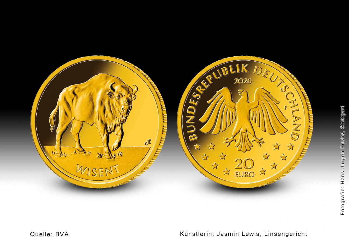 Download 20-Euro-Goldmünze 2026 „Wisent“ 