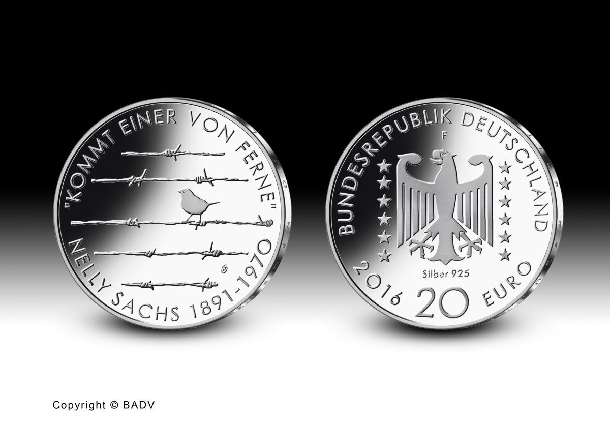 Download 20-Euro-Sammlermünze 2016 "Nelly Sachs" 