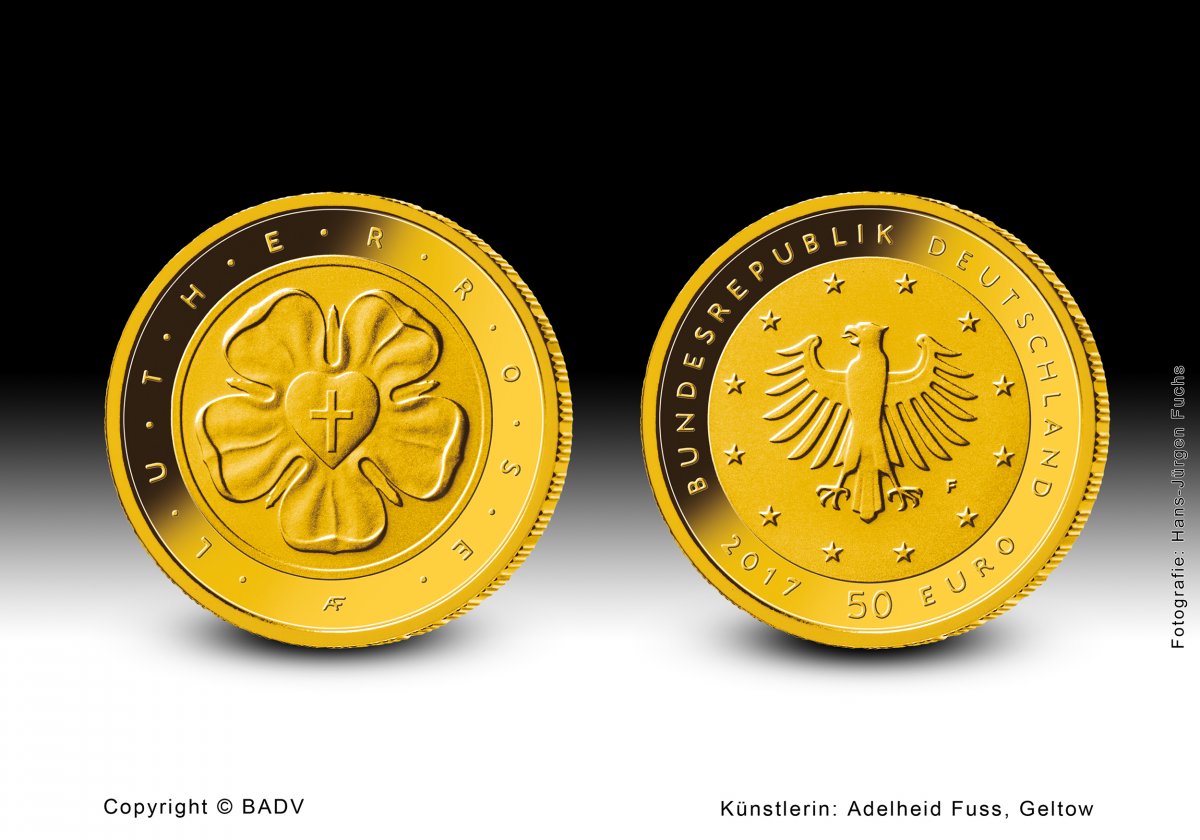 Download 50-Euro-Goldmünze 2017 "Lutherrose" 
