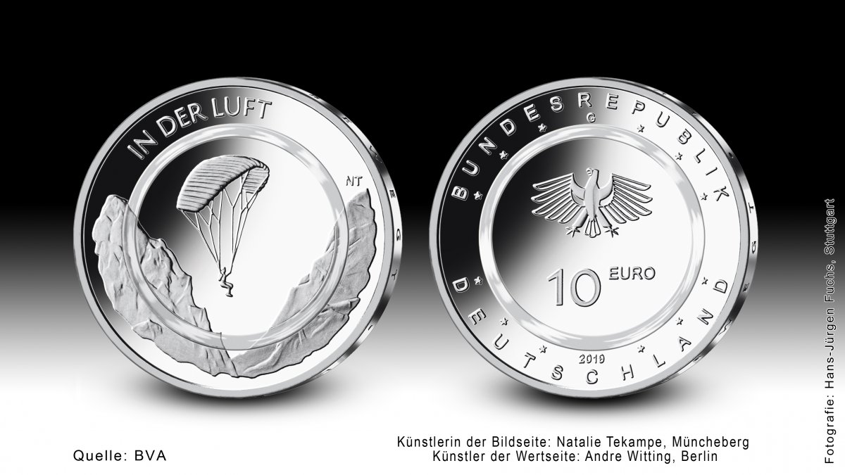 Download 10-Euro-Sammlermünze 2019 "In der Luft" 