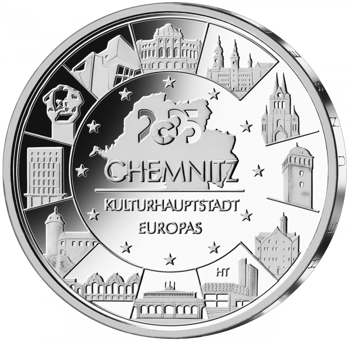 20-Euro-Silbermünze 2025 "Chemnitz - Kulturhauptstadt Europas 2025"                                  