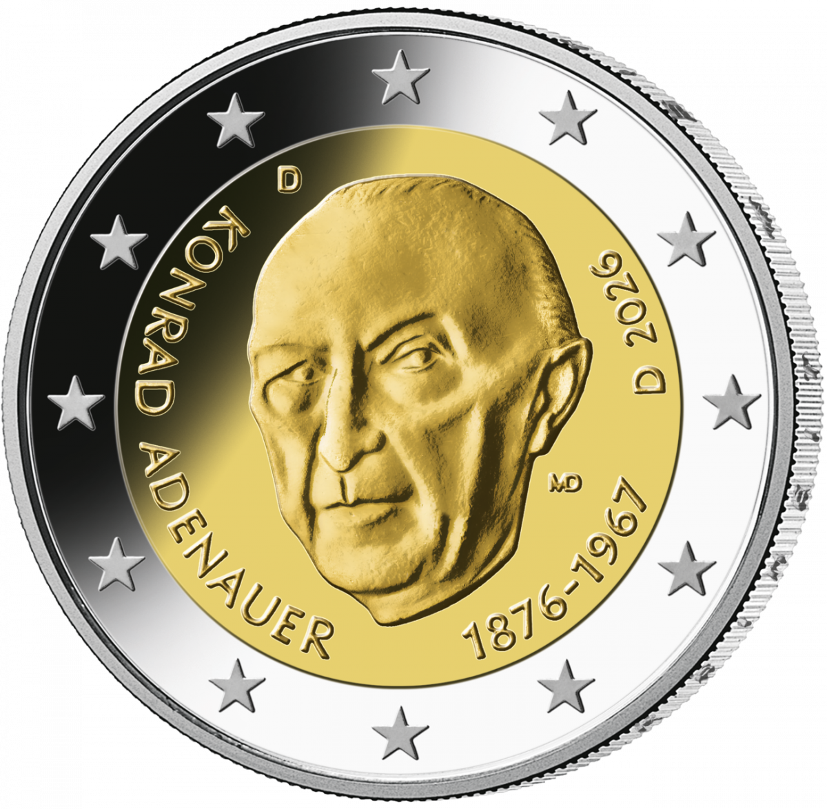 2-Euro-Sonderset 2026 "Konrad Adenauer" 