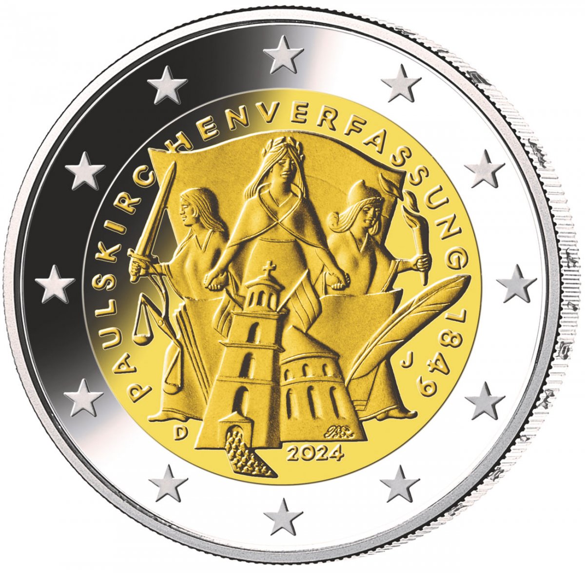 2-Euro-Sonderset 2024 "175. Jubiläum Paulskirchenverfassung" 