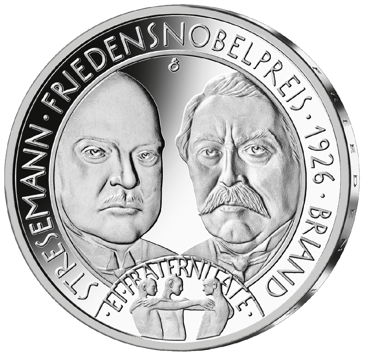 35-Euro-Silbermünze 2026 "100 Jahre Friedensnobelpreis für Gustav Stresemann und Aristide Briand"    