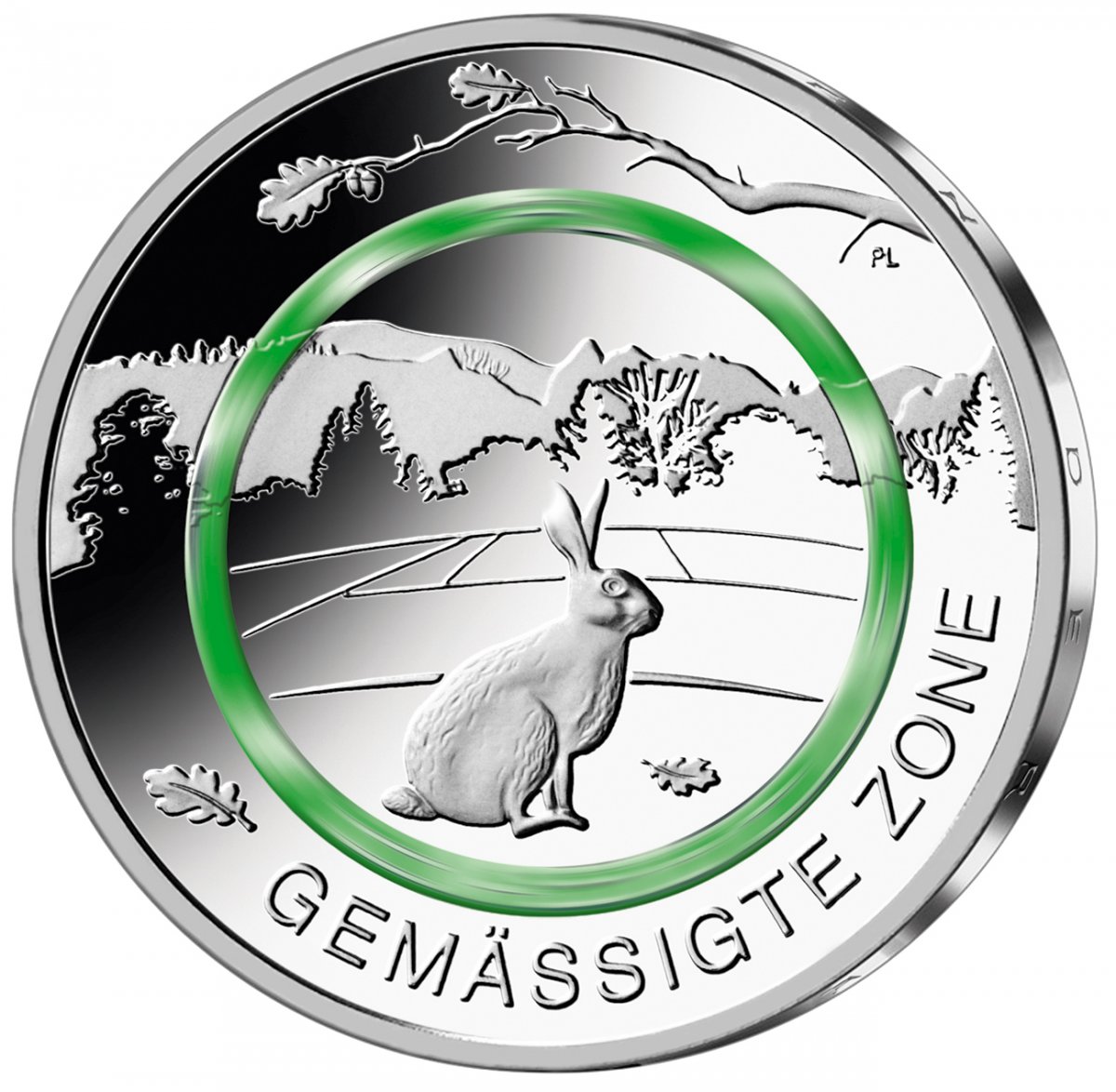 5-Euro-Polymerring-Sammlermünze 2019 "Gemäßigte Zone"                                                