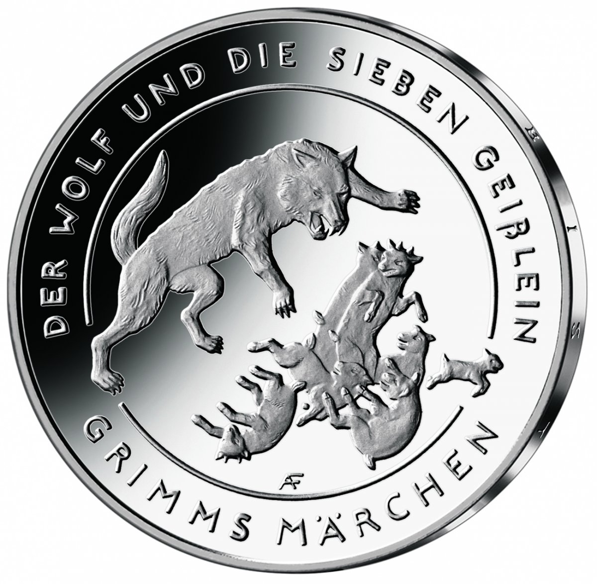 20-Euro-Silbermünze 2020 "Der Wolf und die sieben Geißlein"                                          