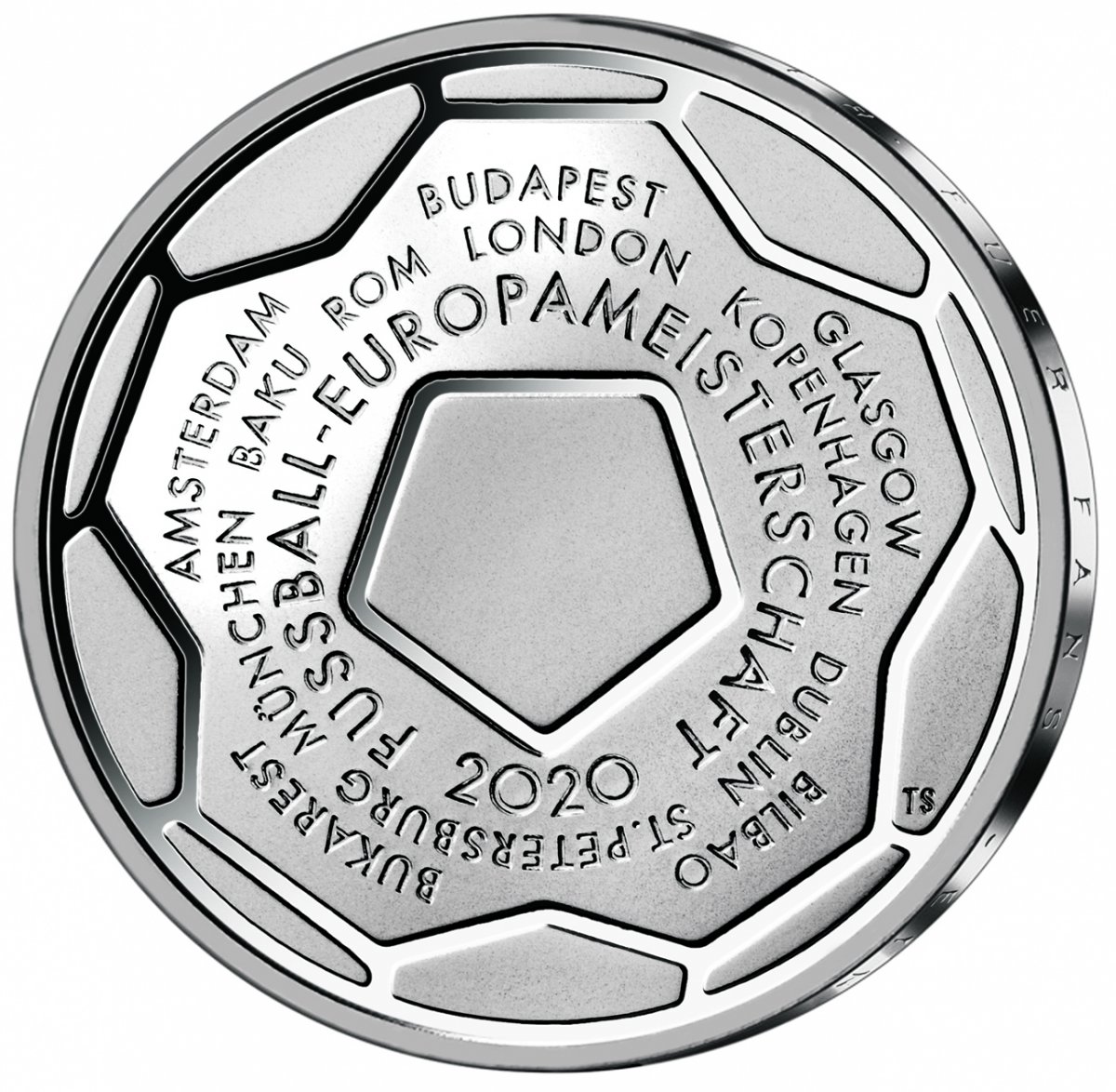 20-Euro-Silbermünze 2021 "Fußball-Europameisterschaft 2020"                                          