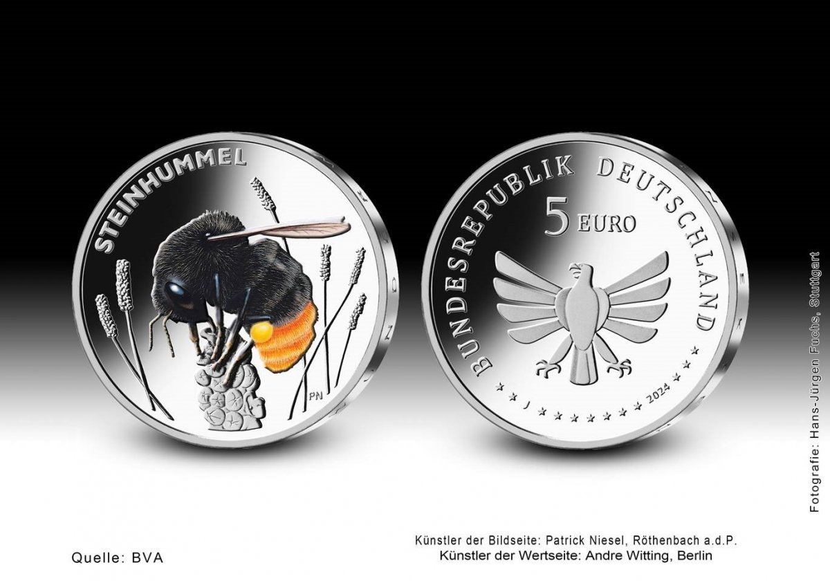 Download 5-Euro-Sammlermünze 2024 "Steinhummel" 