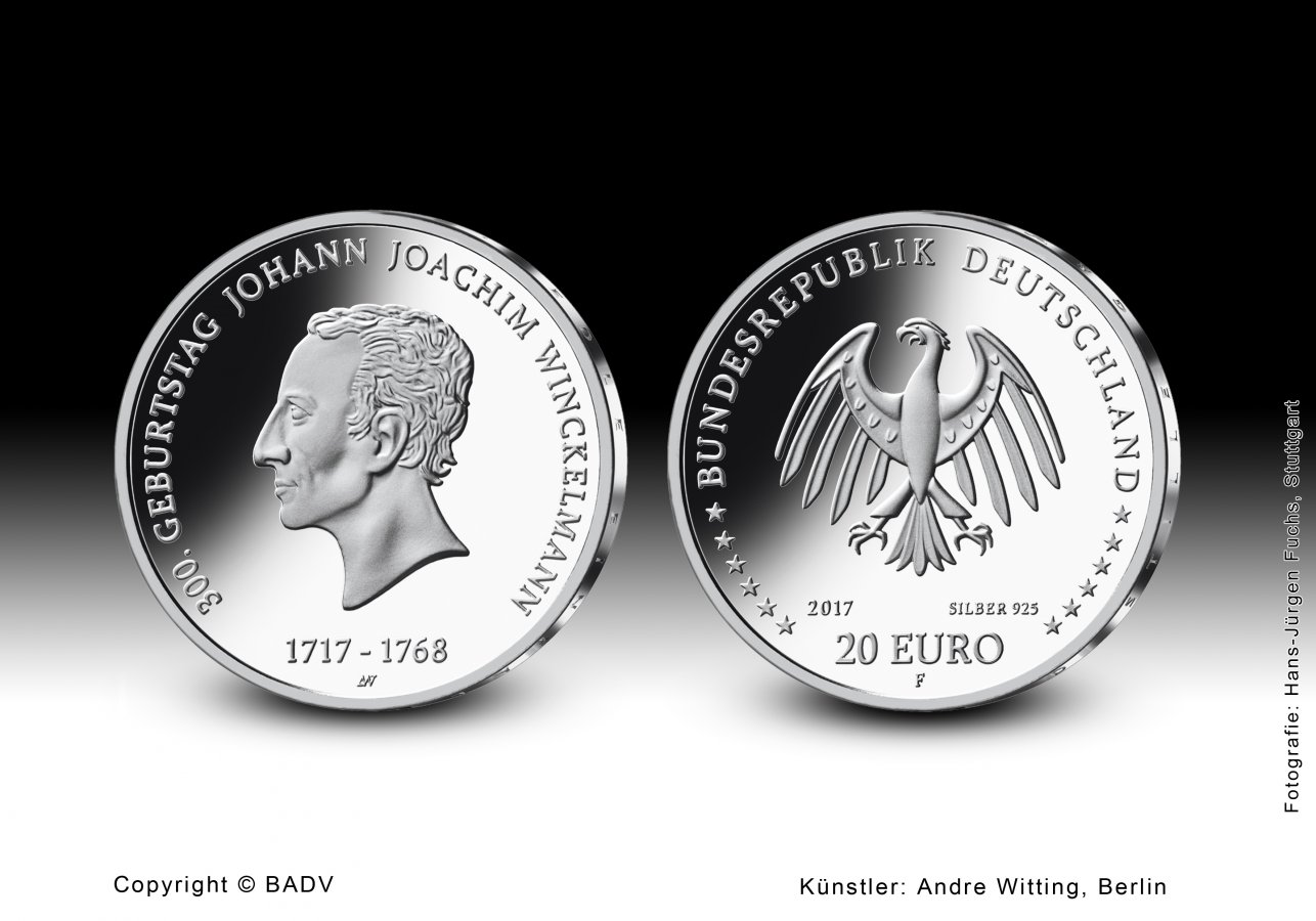 Download 20-Euro-Sammlermünze 2017  "300. Geburtstag Johann Joachim Winckelmann" 