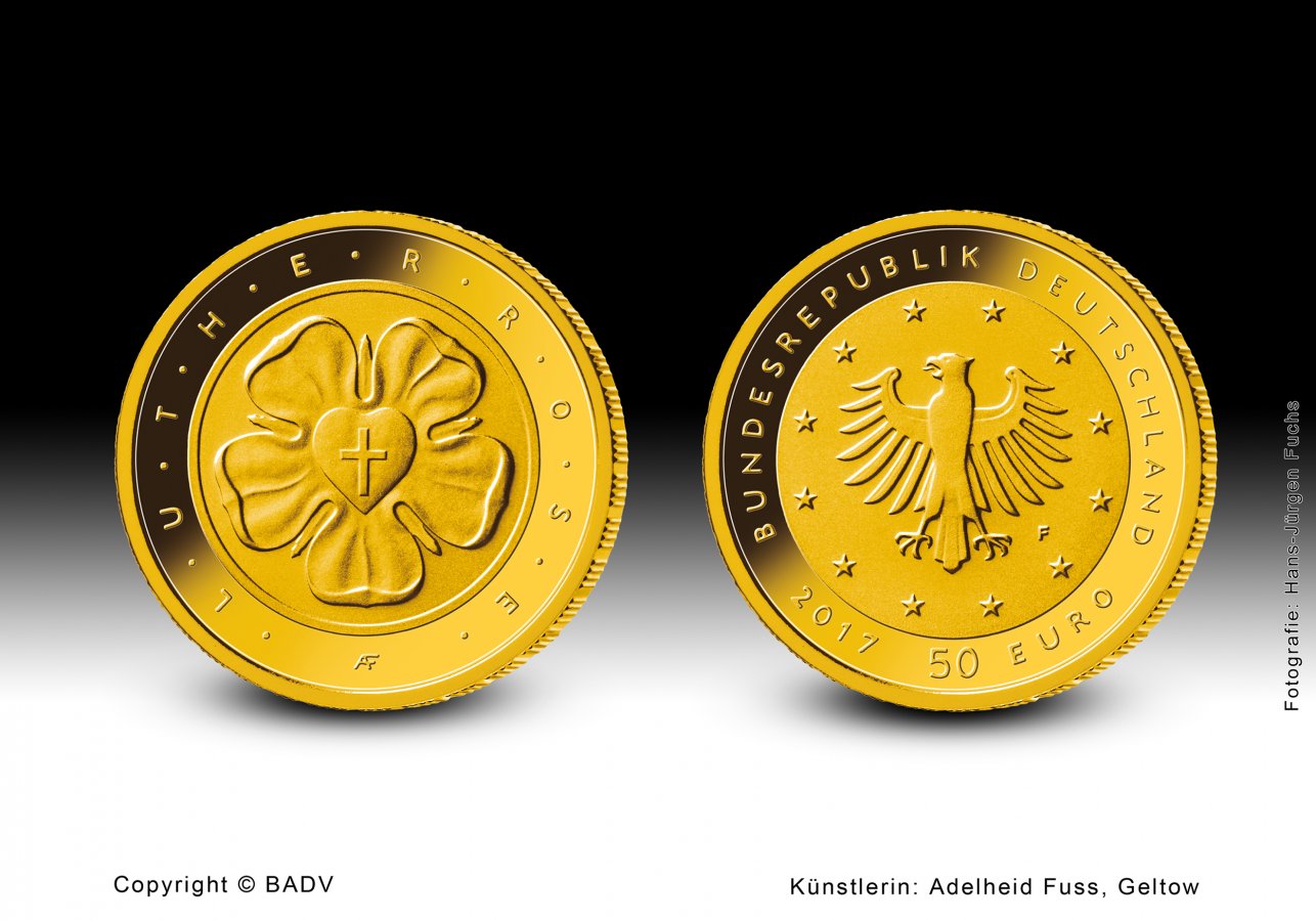 Download 50-Euro-Goldmünze 2017 "Lutherrose" 