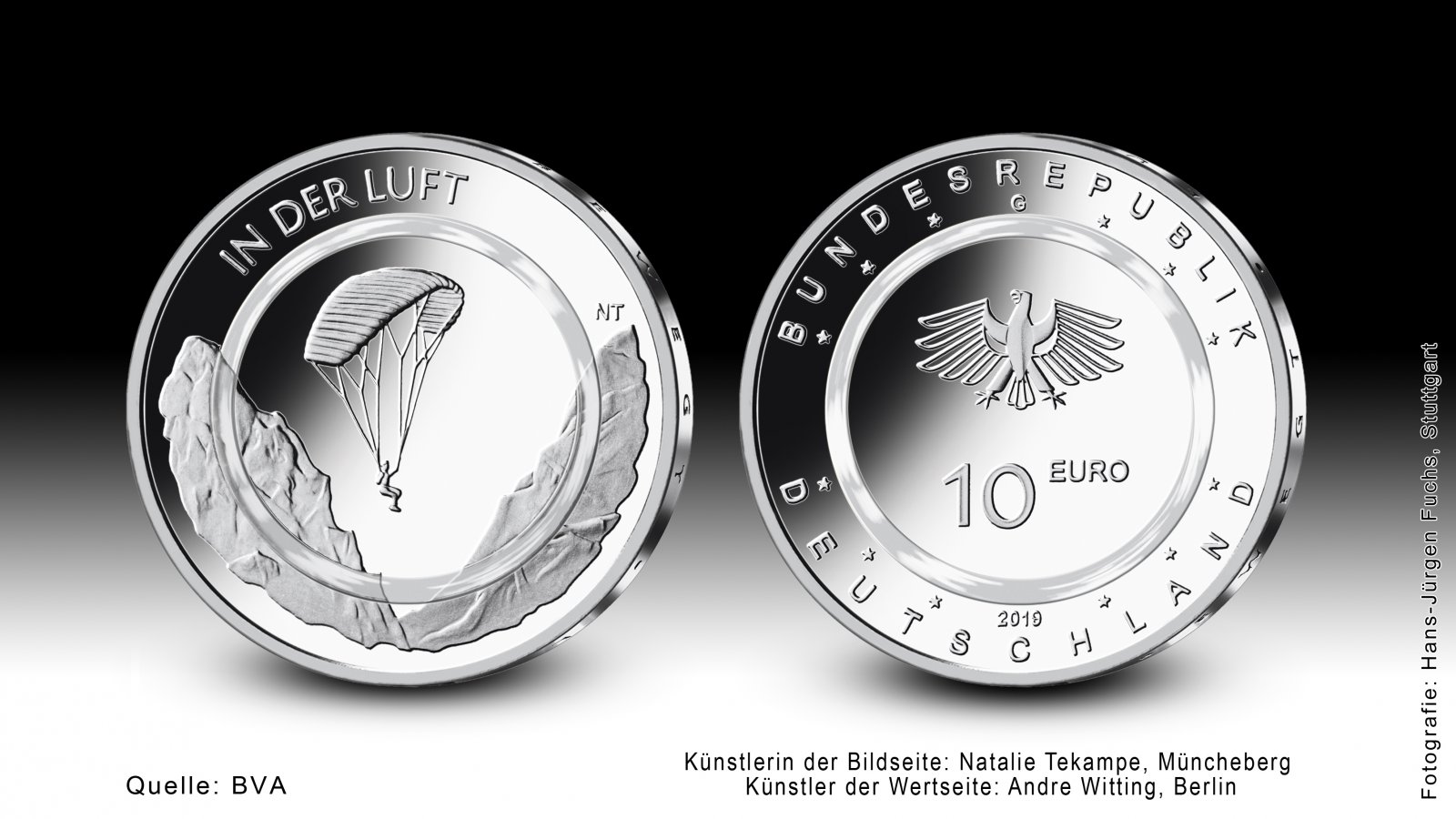 Download 10-Euro-Sammlermünze 2019 "In der Luft" 