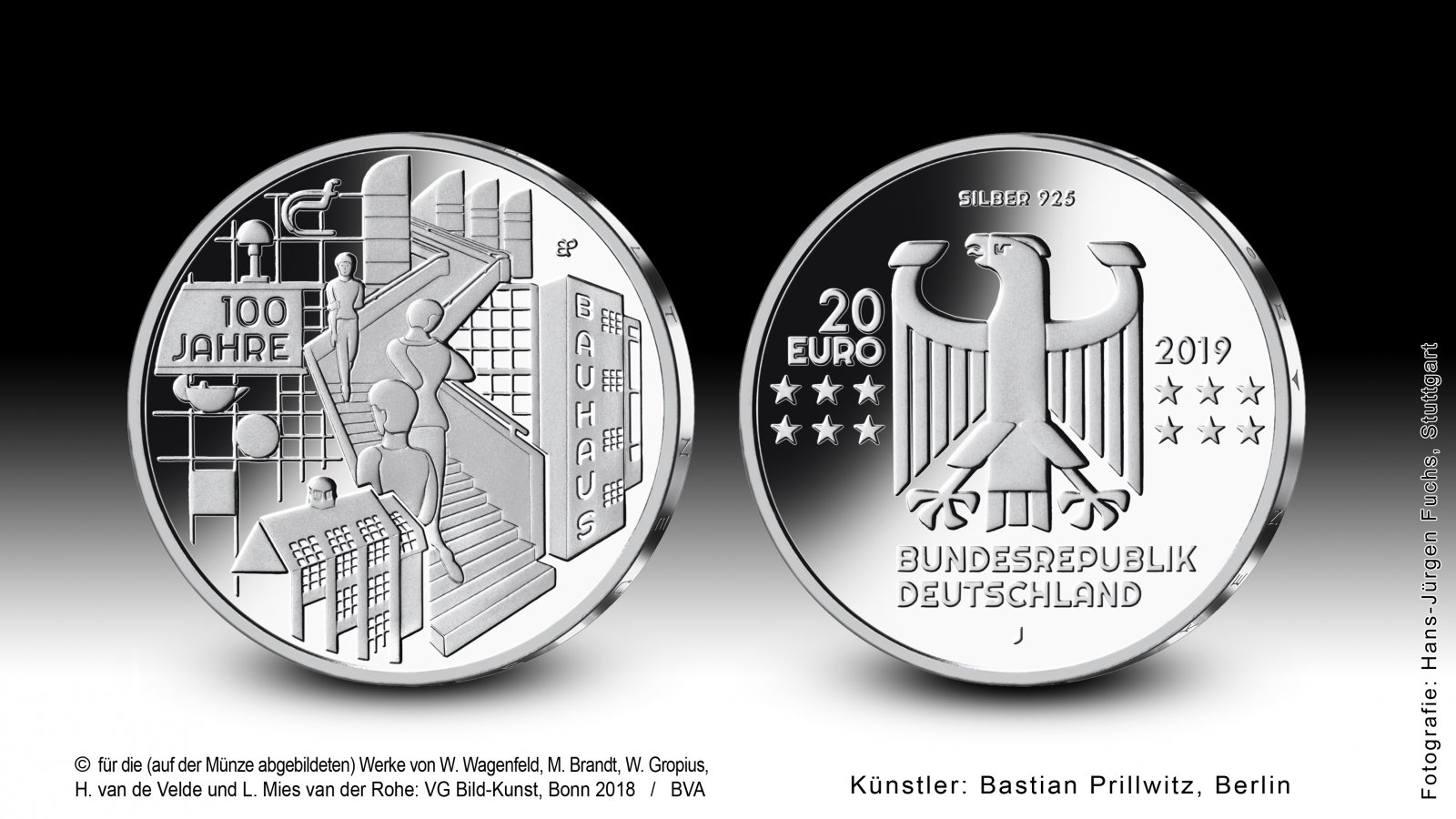 Download 20-Euro-Sammlermünze 2019 "100 Jahre Bauhaus" 