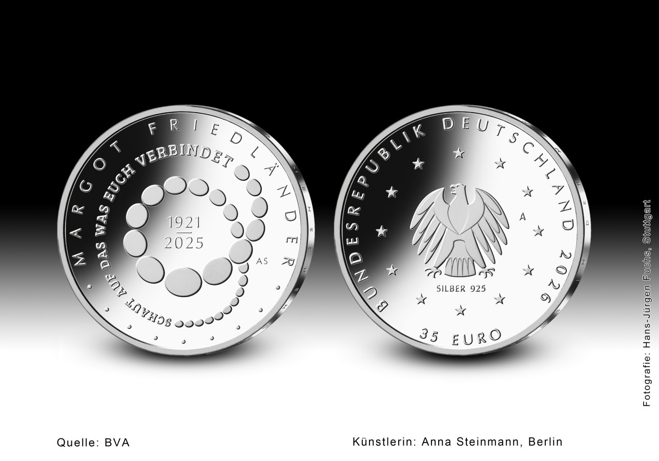 Download 35-Euro-Silbermünze 2026 "Margot Friedländer" 