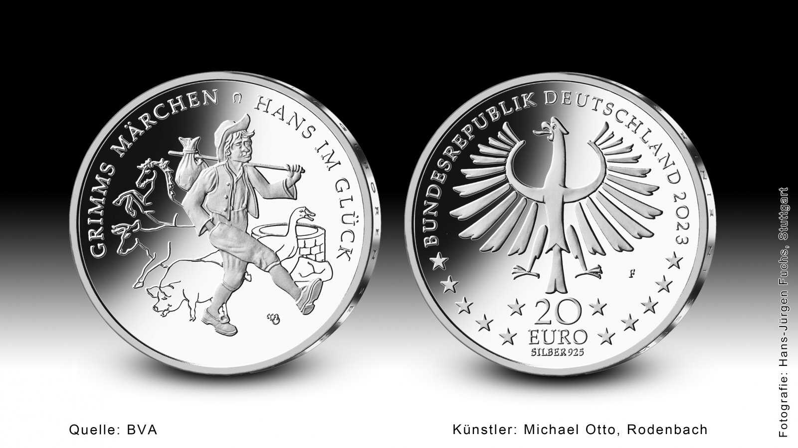 Download 20-Euro-Sammlermünze 2023 "Hans im Glück" 